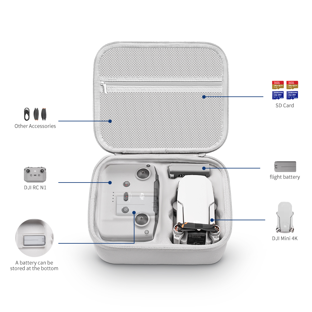 Xfji bolsa de armazenamento pr - Dji Drone Mini 4 Pro avaliação e preço